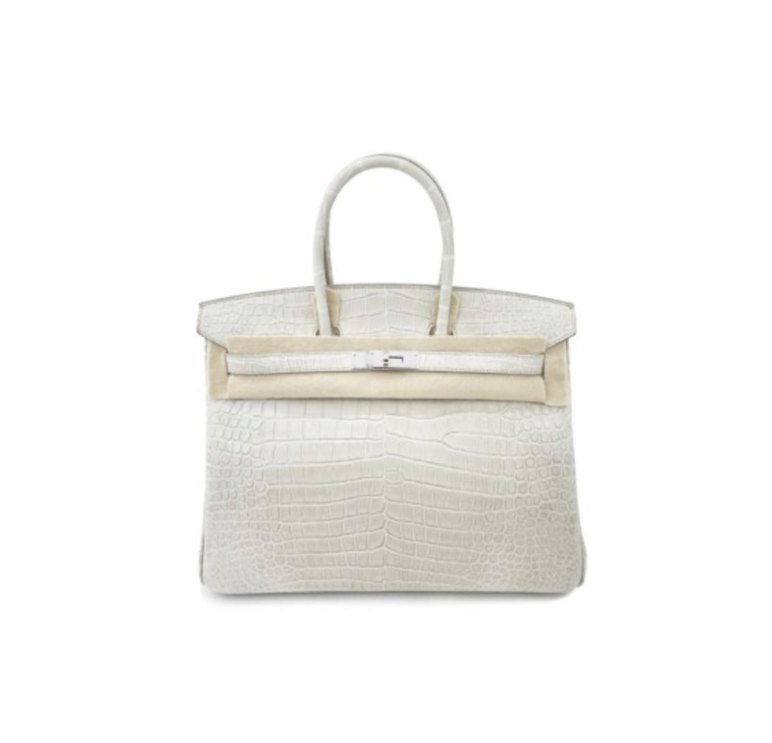 Hermès Birkin20 Blanc Icy White Mate Aligátor&Palladium Hardware