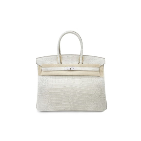 Hermès Birkin20 Blanc Icy White Mate Aligátor&Palladium Hardware