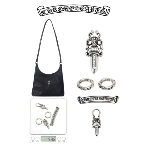 Chrome Hearts Black Dagger Viv Bag