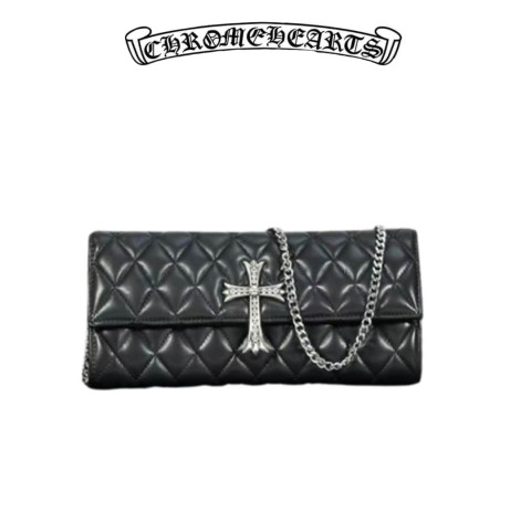 Chrome Hearts Quilted Leather Cross Shoulder Bag