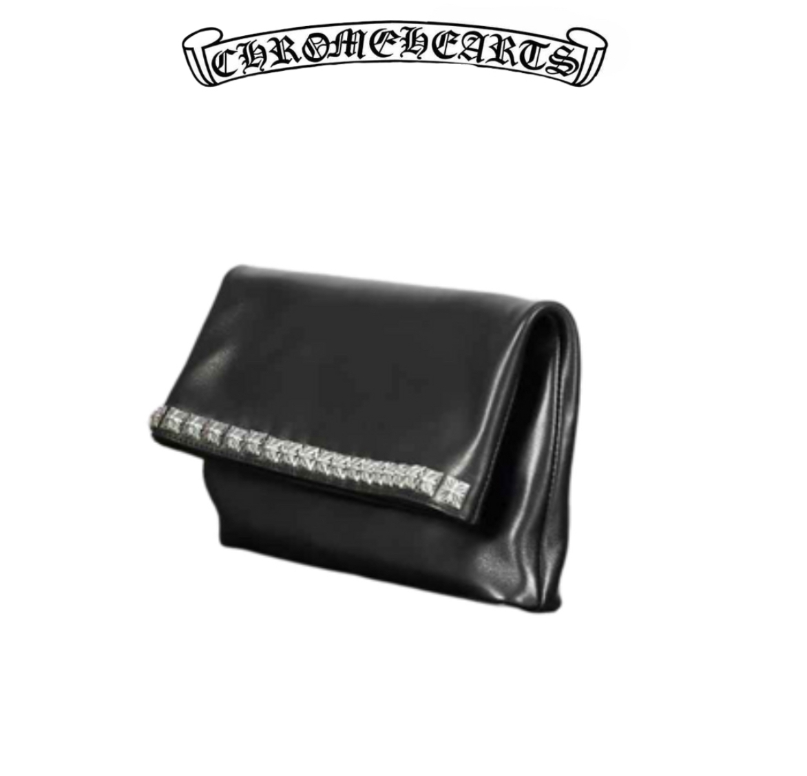 Chrome Hearts Pyramid Stud Zip Bag