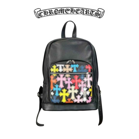 Chrome Hearts Multi-color Cross Patch Black Backpack