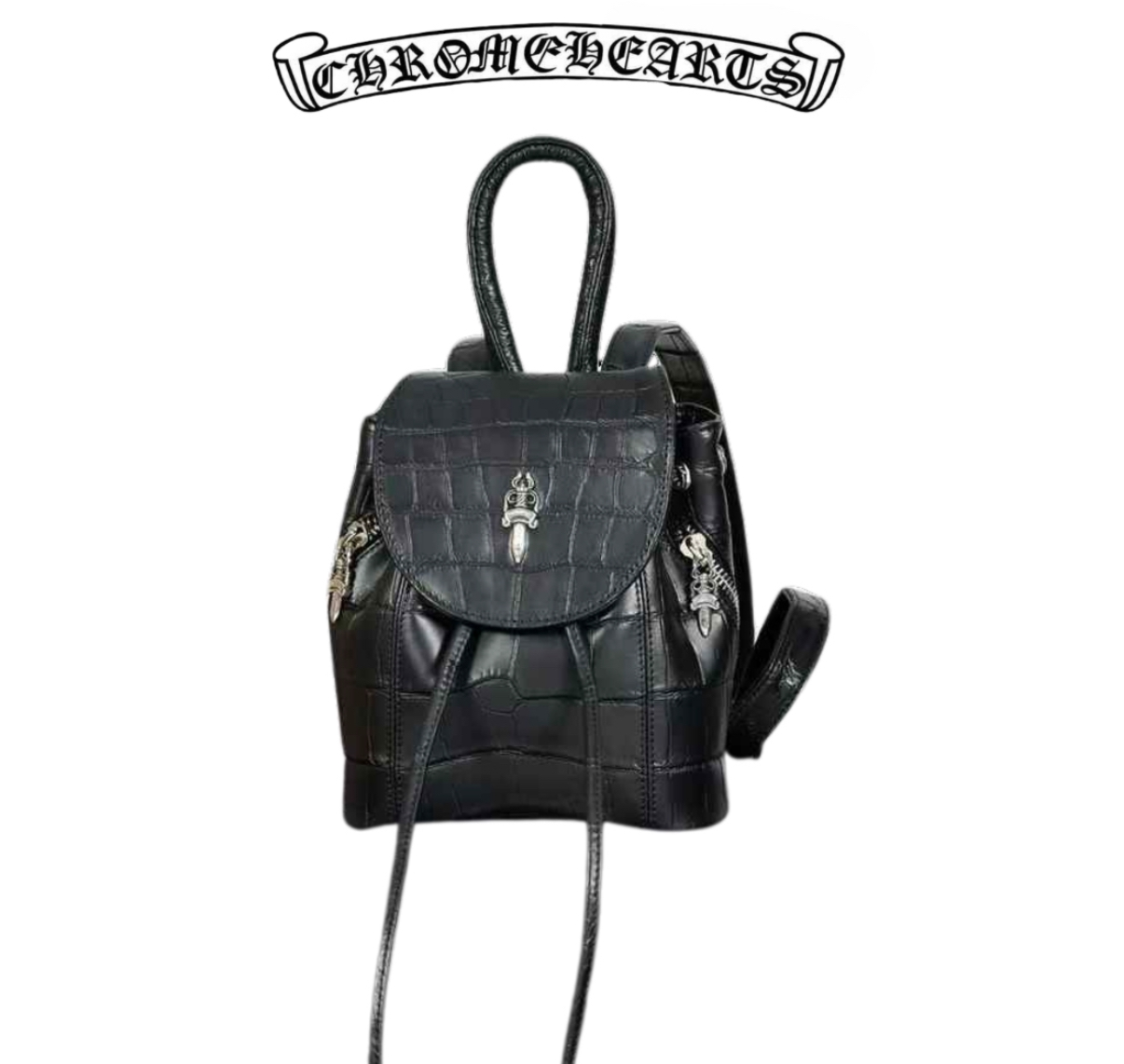 Chrome Hearts Alligator Dagger Leather Mini Backpack 