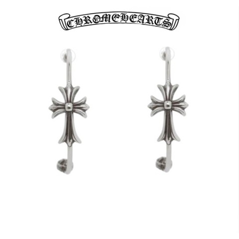 Chrome Hearts Silver Cross Earring