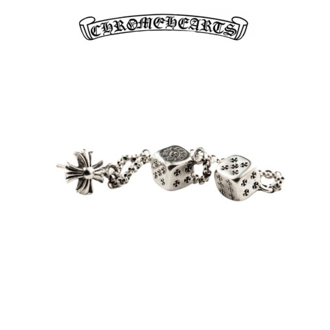 Chrome Hearts Silver Dice Earring