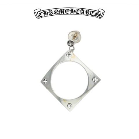 Chrome Hearts Silver Square Circle l Earring