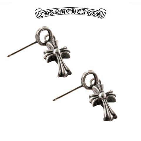 Chrome Hearts Silver Cross Earring