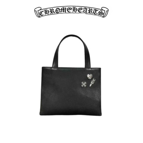 Chrome Hearts Silver Charm Tote Bag Black