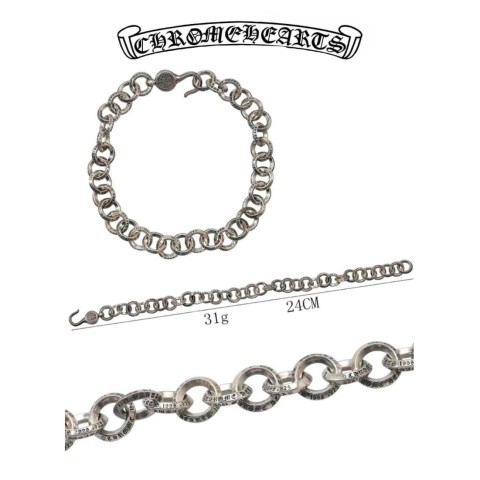 Chrome Hearts Silver B Ring Bracelet