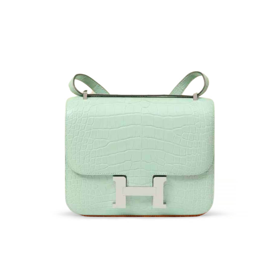 Hermès Constance 24 Vert D’Eau Shiny Alligator&Palladium Hardware