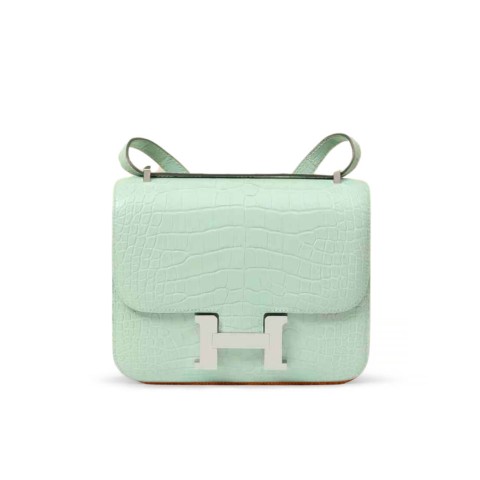 Hermès Constance 24 Vert D’Eau Shiny Alligator&Palladium Hardware