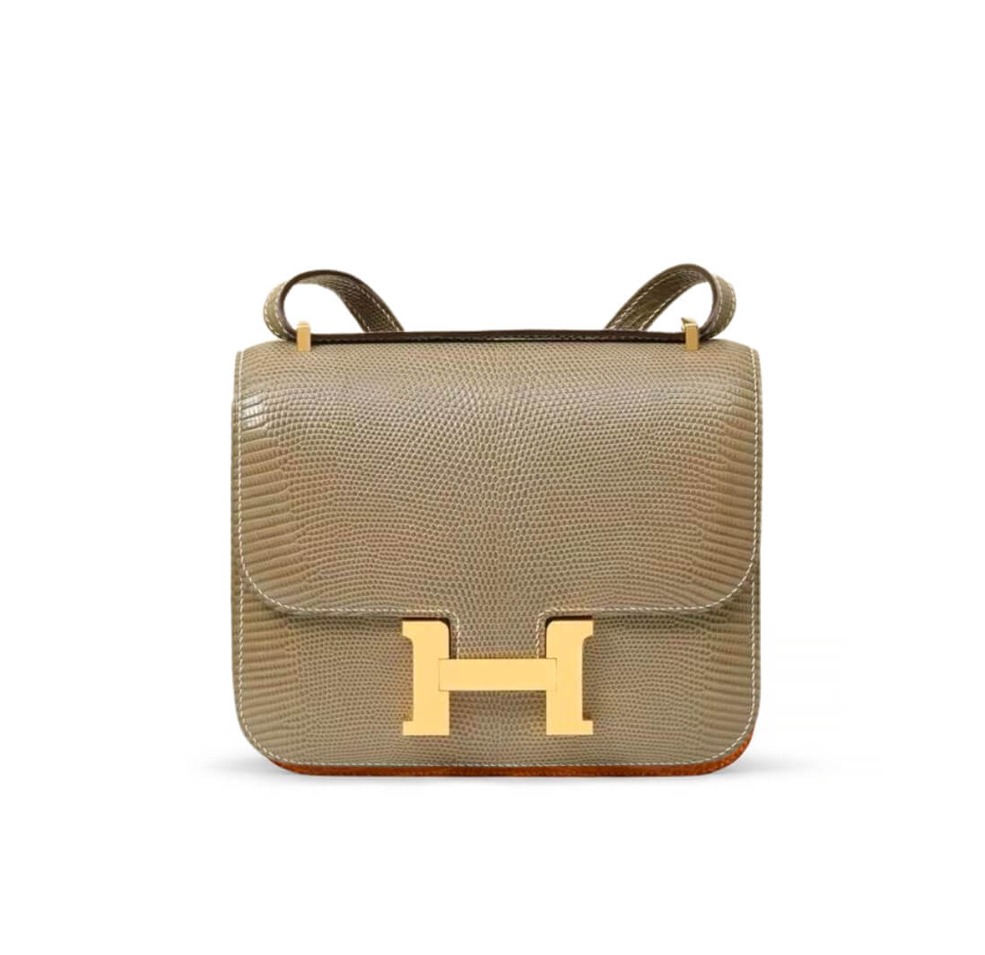 Hermès Constance 24 Etoupe Lizard Niloticus&Gold Hardware