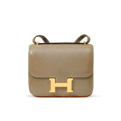 Hermès Constance 24 Etoupe Lizard Niloticus&Gold Hardware