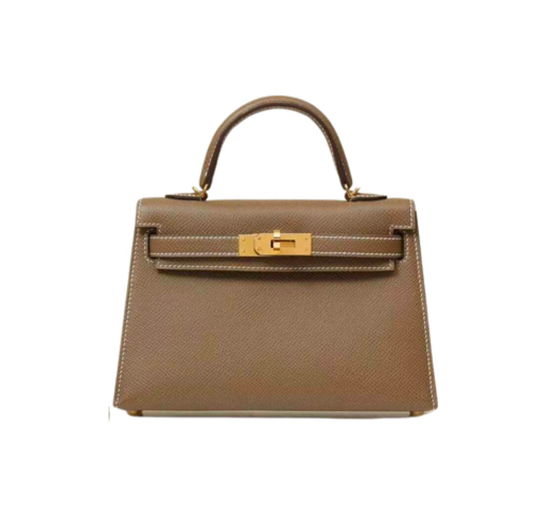 Hermès Mini Kelly Etoupe Epsom&Gold Hardware