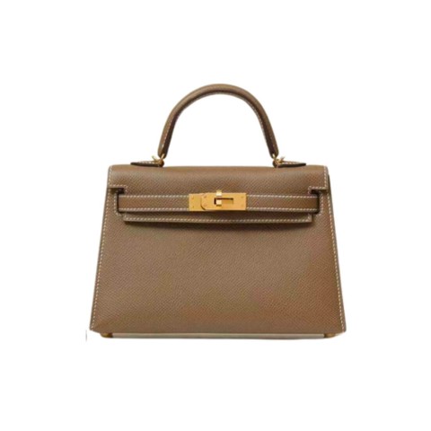 Hermès Mini Kelly Etoupe Epsom&Gold Hardware