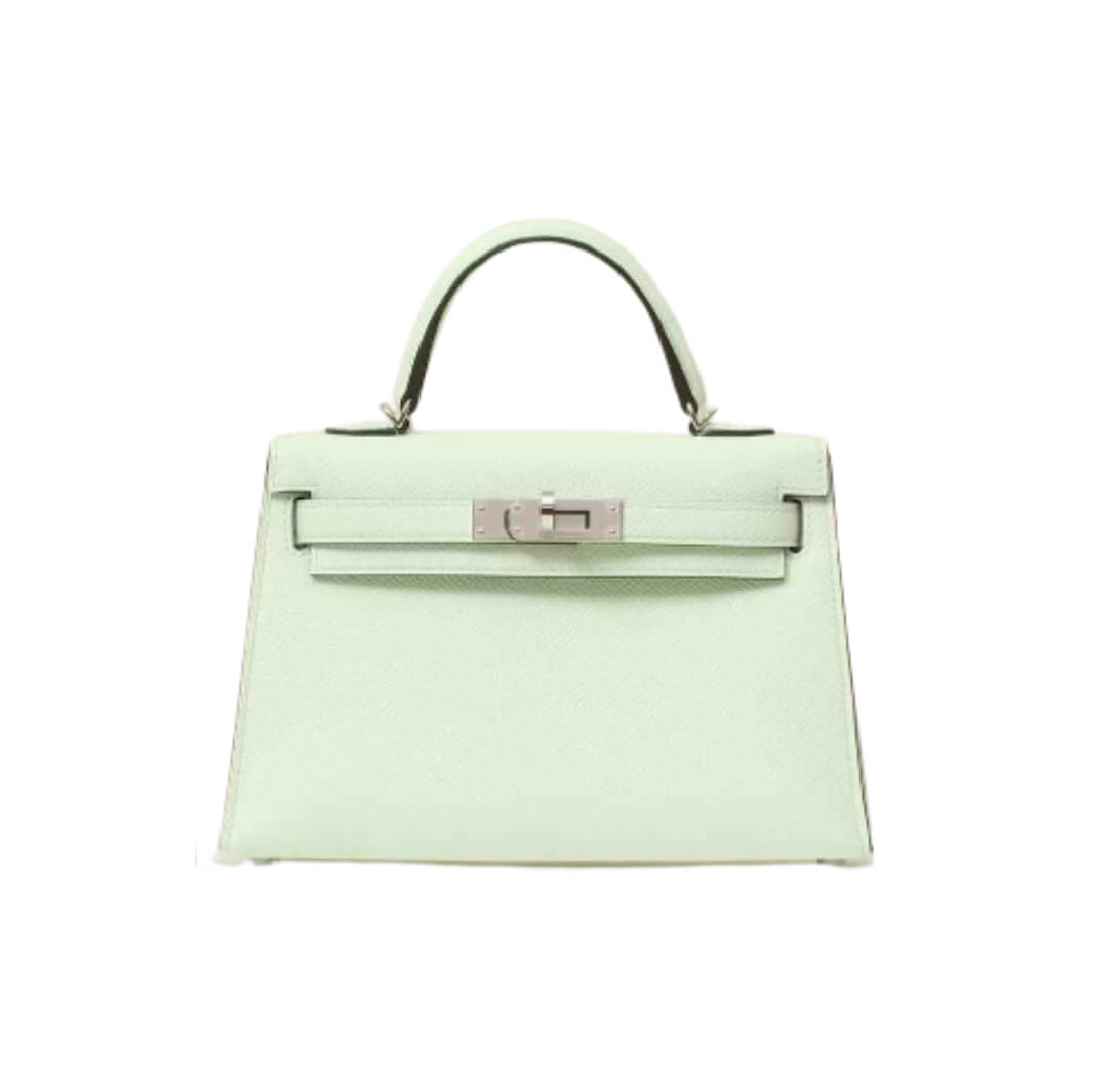 Hermès Mini Kelly Vert fizz Epsom&Palladium Hardware