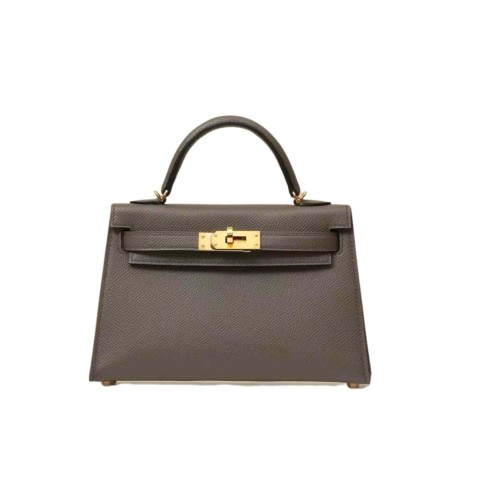 Hermès Mini Kelly Etain Epsom&Gold Hardware