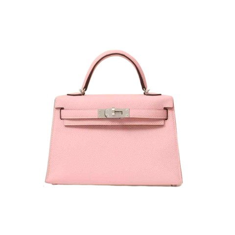 Hermès Mini Kelly Sakura Rose Epsom&Palladium Hardware