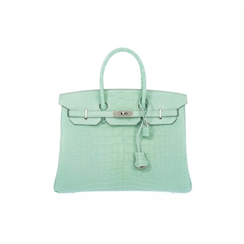 Hermès Birkin25 Vert d’Eau Matte Alligator&Palladium Hardware