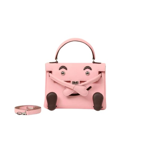 Hermès Mini Kelly Doll  Sakura Rose Swift& Palladium Hardware