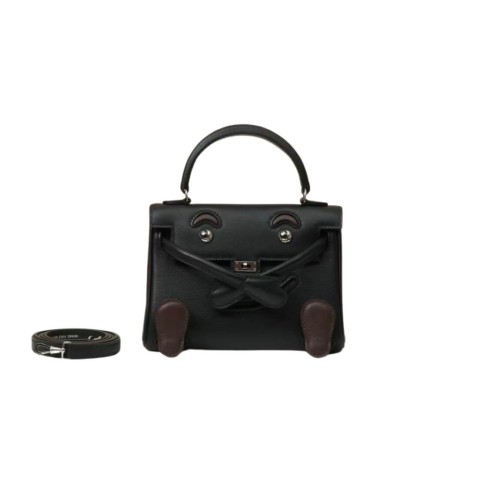 Hermès Mini Kelly Doll Noir Swift& Palladium Hardware