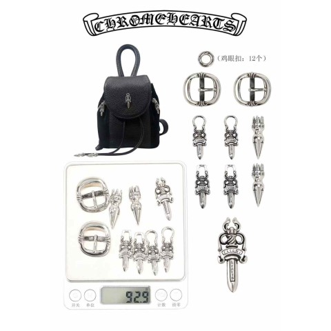 Chrome Hearts Suede Dagger Leather Mini Backpack