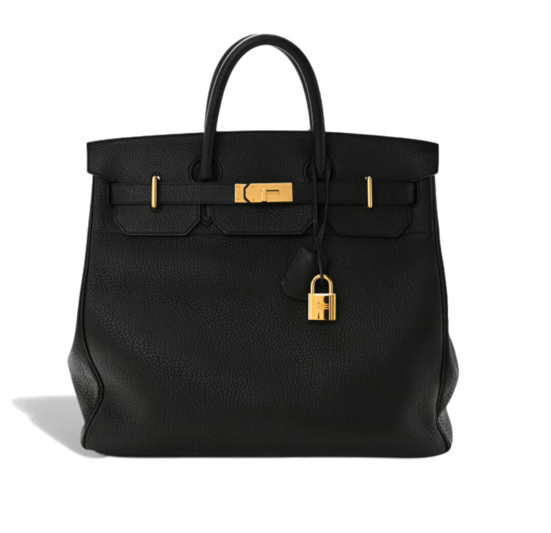  Hermès HAC Birkin Noir Togo&Gold Hardware