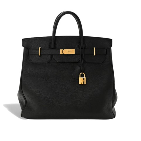  Hermès HAC Birkin Noir Togo&Gold Hardware