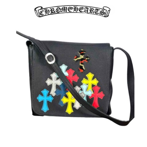 Chrome Hearts Multi-Color Cemetery Cross Patch Mail Bag