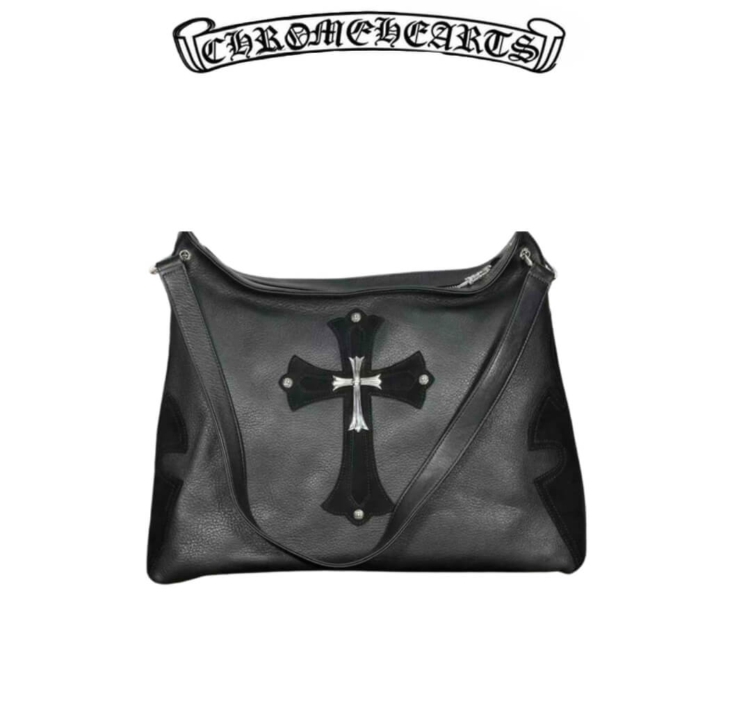 Chrome Hearts Silver Cross Black Lyon Bag