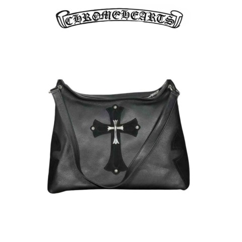 Chrome Hearts Silver Cross Black Lyon Bag