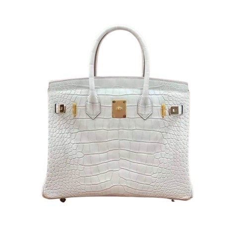 Hermes Birkin30 Beton Matte Alligator&Gold Hardware