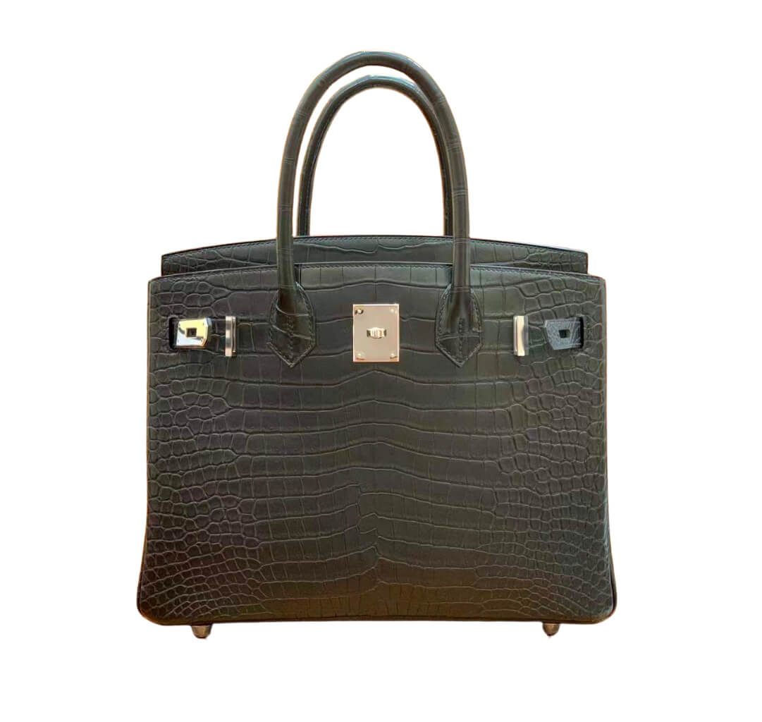 Hermes Birkin30 Plomb Matte Alligator& Palladium Hardware