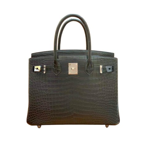 Hermes Birkin30 Plomb Matte Alligator& Palladium Hardware