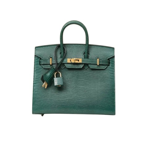 Hermès Birkin20 Sellier Vert Cyprès Lizard&Gold Hardware