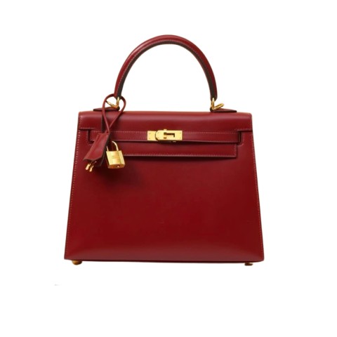 Hermès Kelly 28 Burgundy Box Leather&Gold Hardware