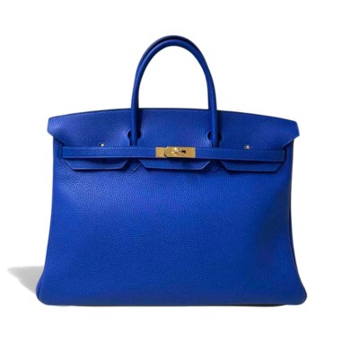  Hermès Birkin40 Blue France  Togo&Gold Hardware 