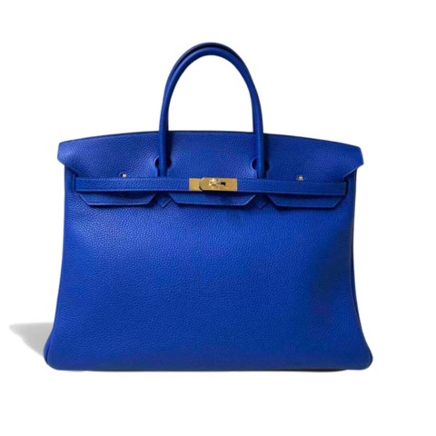  Hermès Birkin40 Blue France  Togo&Gold Hardware 