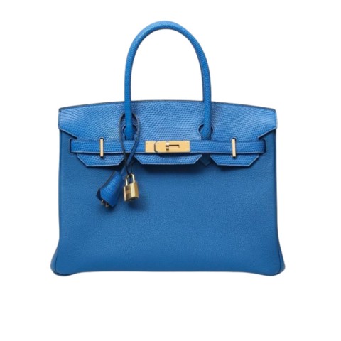 Hermès Birkin30 Blue Zellige Touch Togo& Gold Hardware