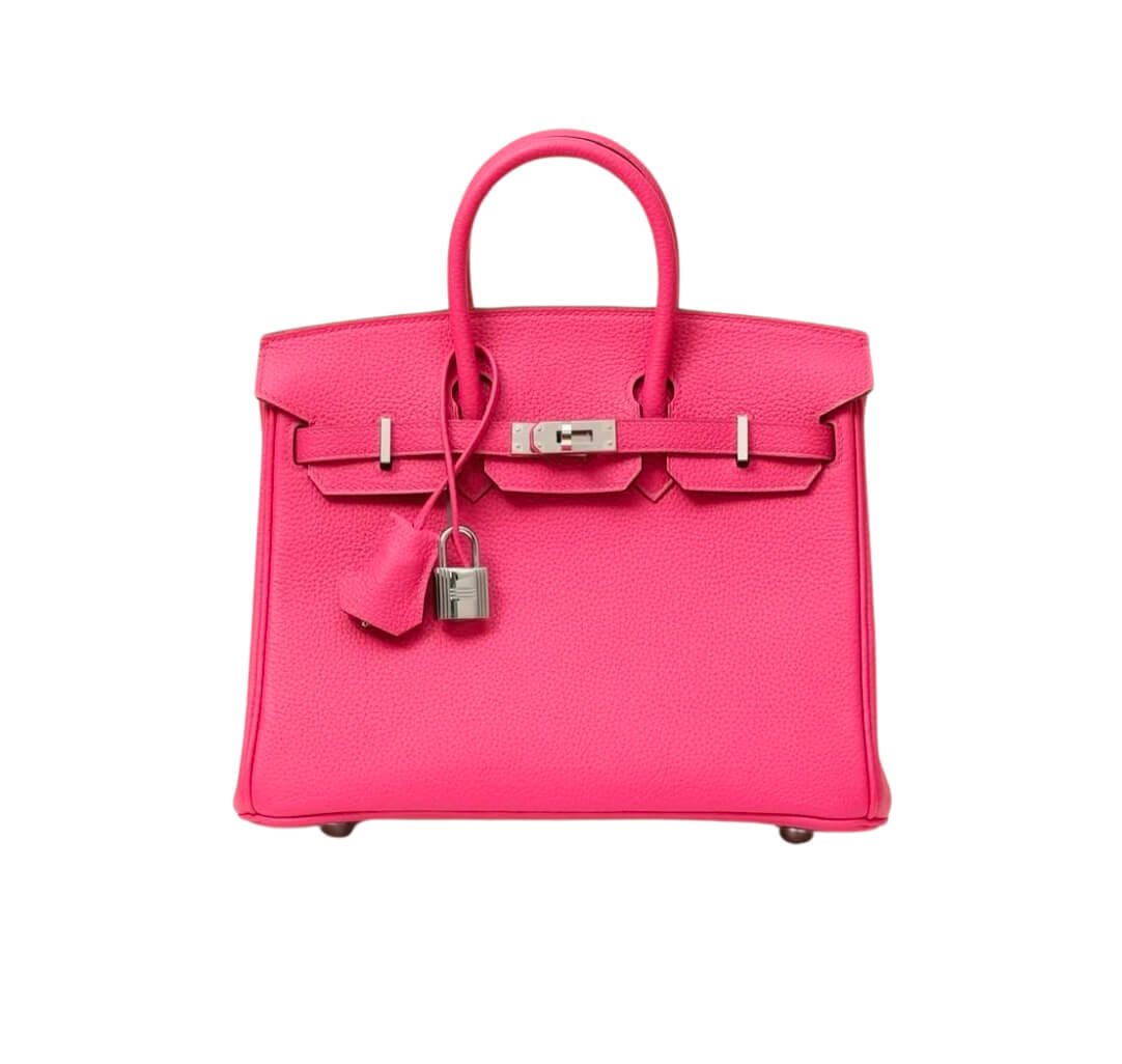 Hermès Birkin25 Rose Tyrien Clemence&Palladium Hardware