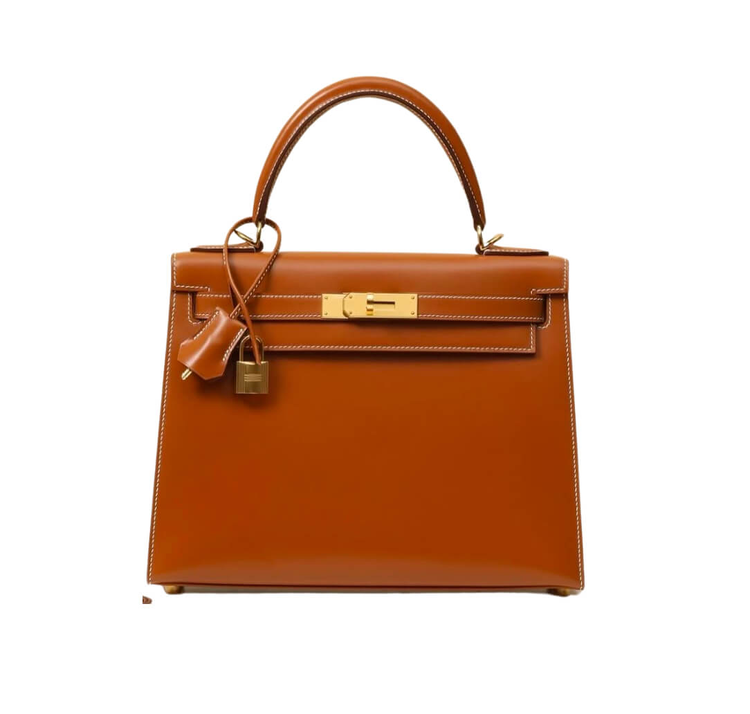 Hermès Kelly25 Sellier Gold Box Calf &Gold Hardware