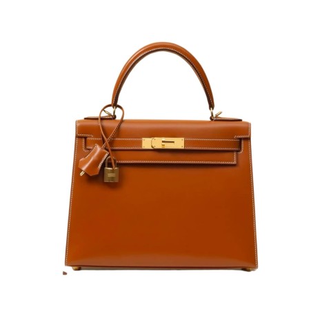 Hermès Kelly25 Sellier Gold Box Calf &Gold Hardware