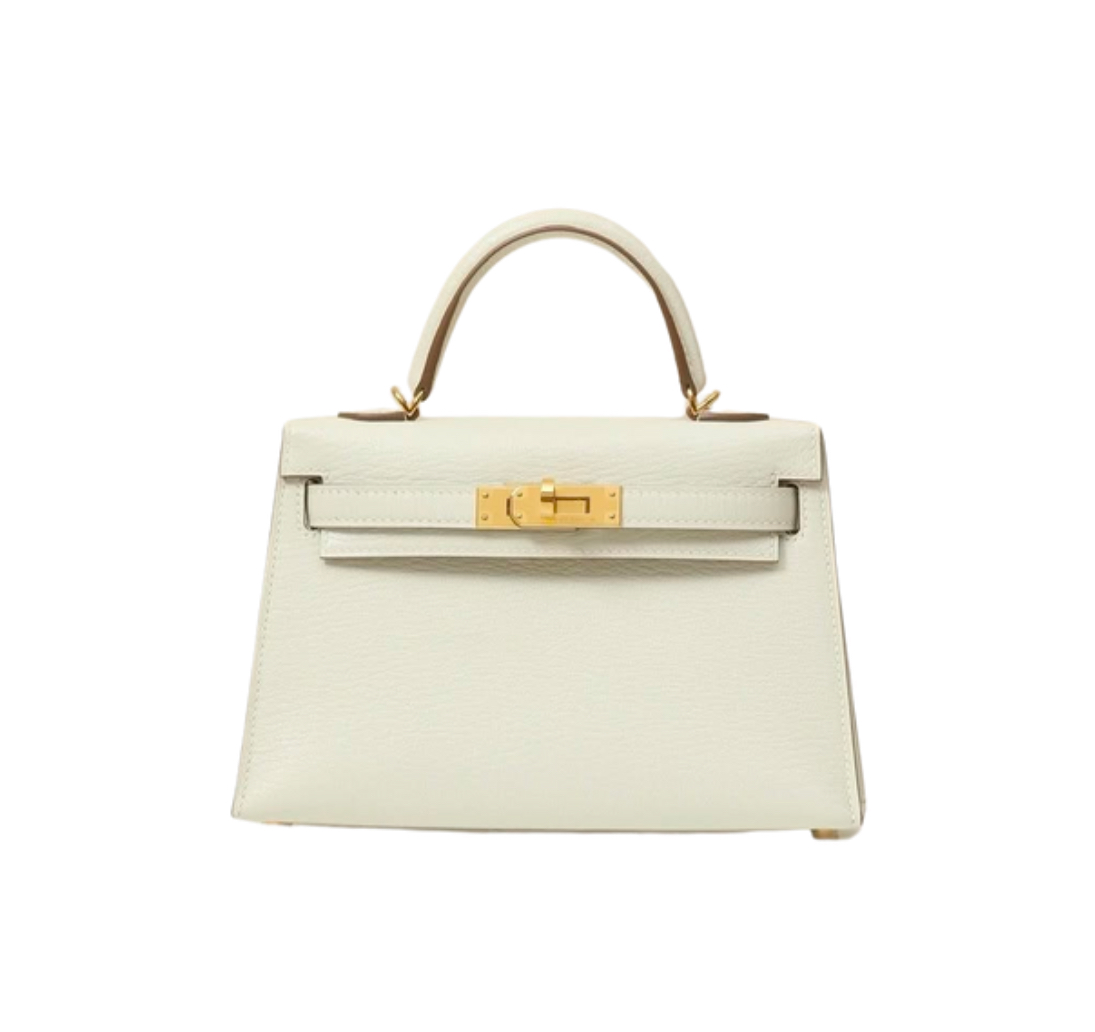 Hermès mini Kelly Nata Epsom&Gold Hardware 