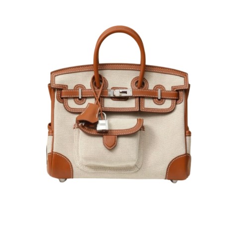 Hermès Birkin Cargo25 Beton Swift and Toile Canvas&Gold Hardware