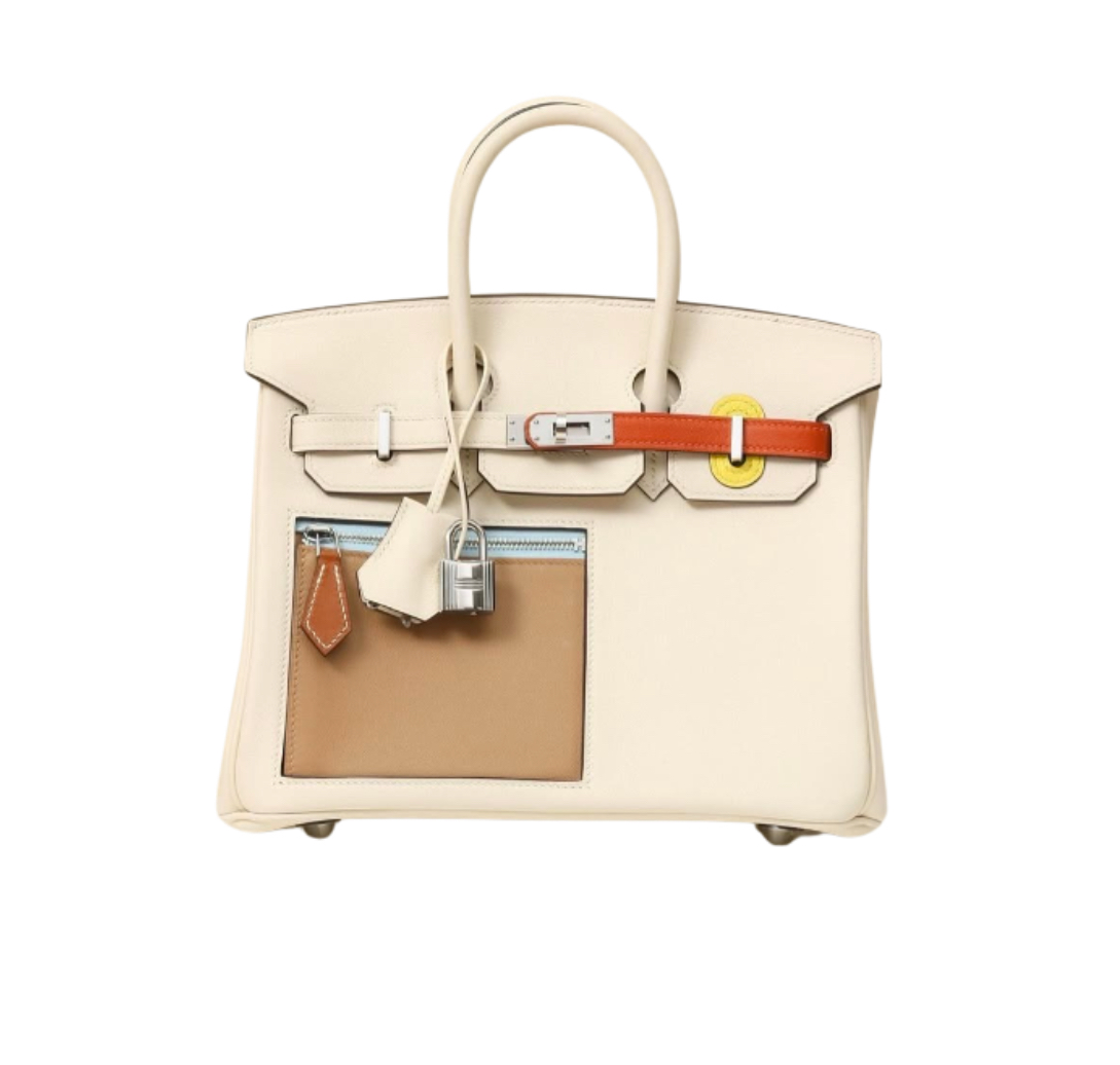 Hermès Birkin25 Colormatic Nata Chai Cuivre Lime Mauve Swift&Palladium Hardware