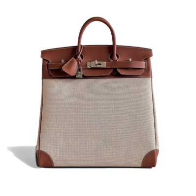 Hermès Birkin HAC Gold Toile De Camp Evercolor&Palladium Hardware