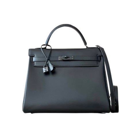 Hermès Kelly35 SO BLACK&Ruthium Hardware