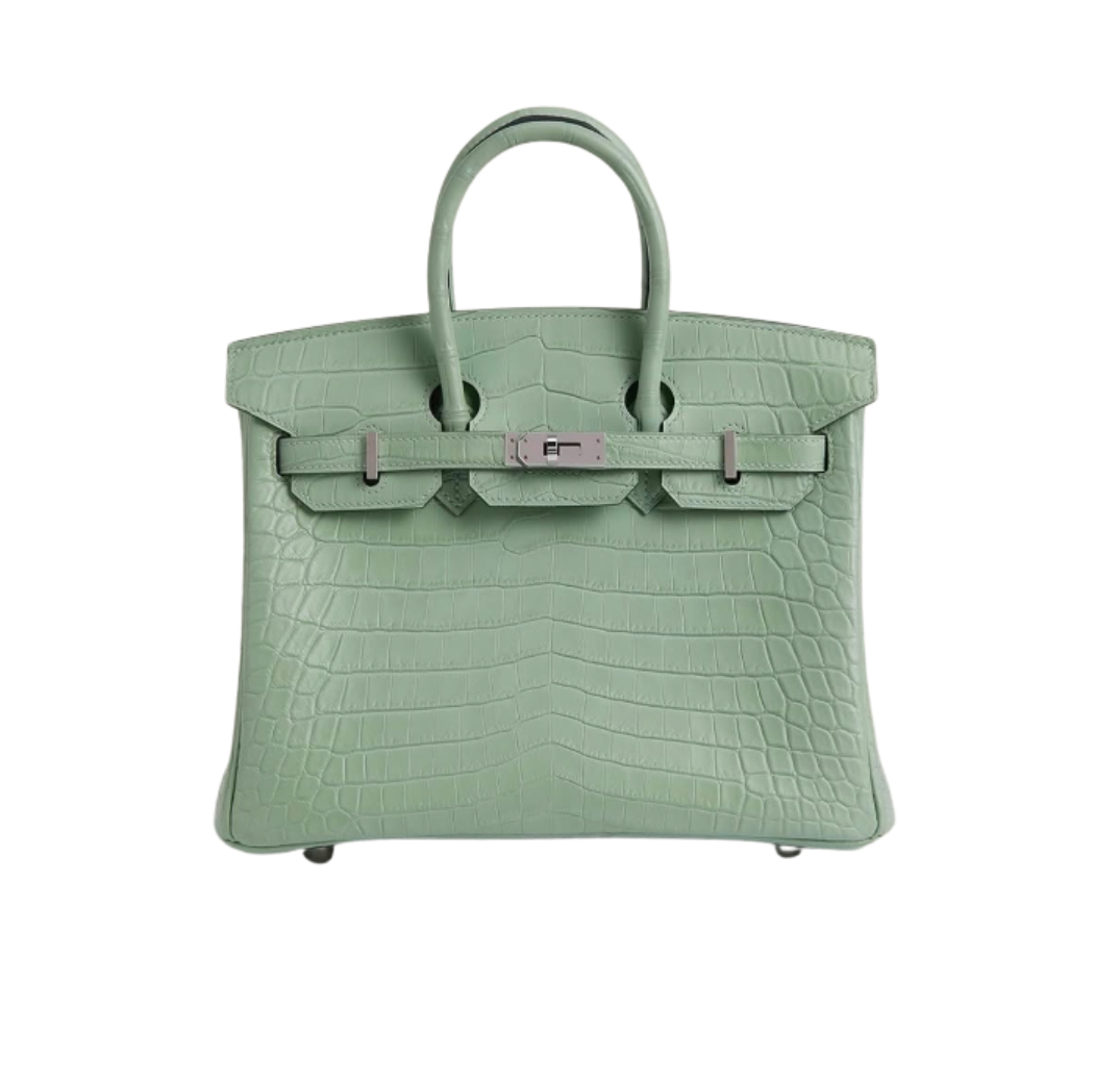 Hermès Birkin25 Vert d’Eau Matte Niloticus Crocodile&Palladium Hardware