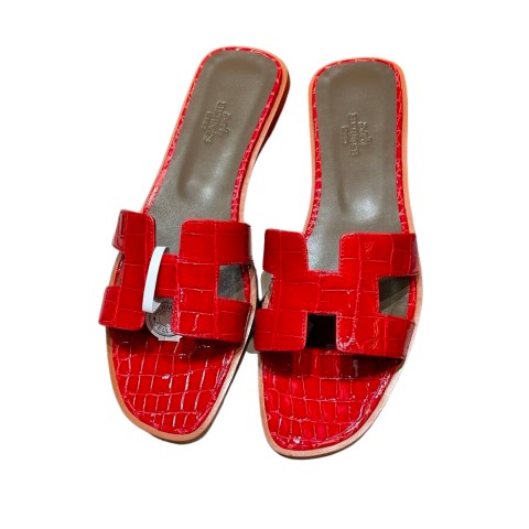 Hermès Oran Sandal Braise Alligator