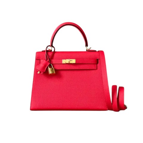 Hermès Kelly25 Sellier Rouge Tomate Epsom&Gold Hardware